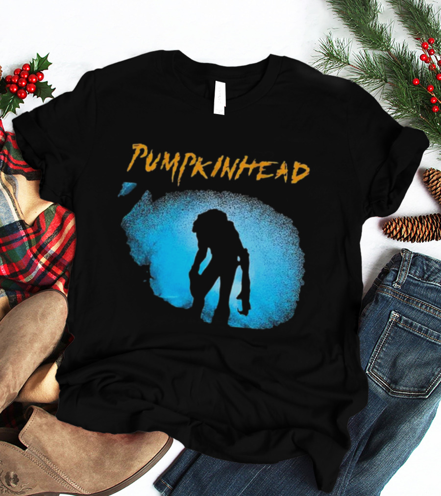 Pumpkinhead Horror Icon Silhouette Blue Glow T-Shirt