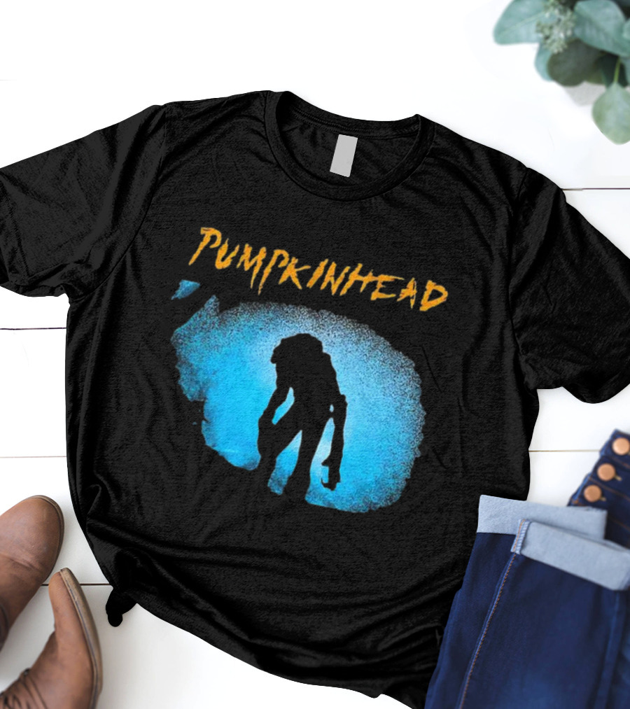 Pumpkinhead Horror Icon Silhouette Blue Glow T-Shirt