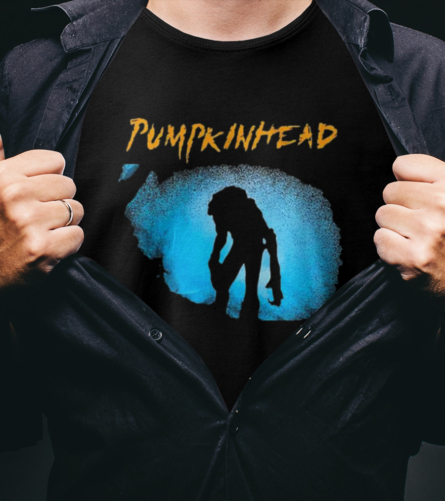 Pumpkinhead Horror Icon Silhouette Blue Glow T-Shirt