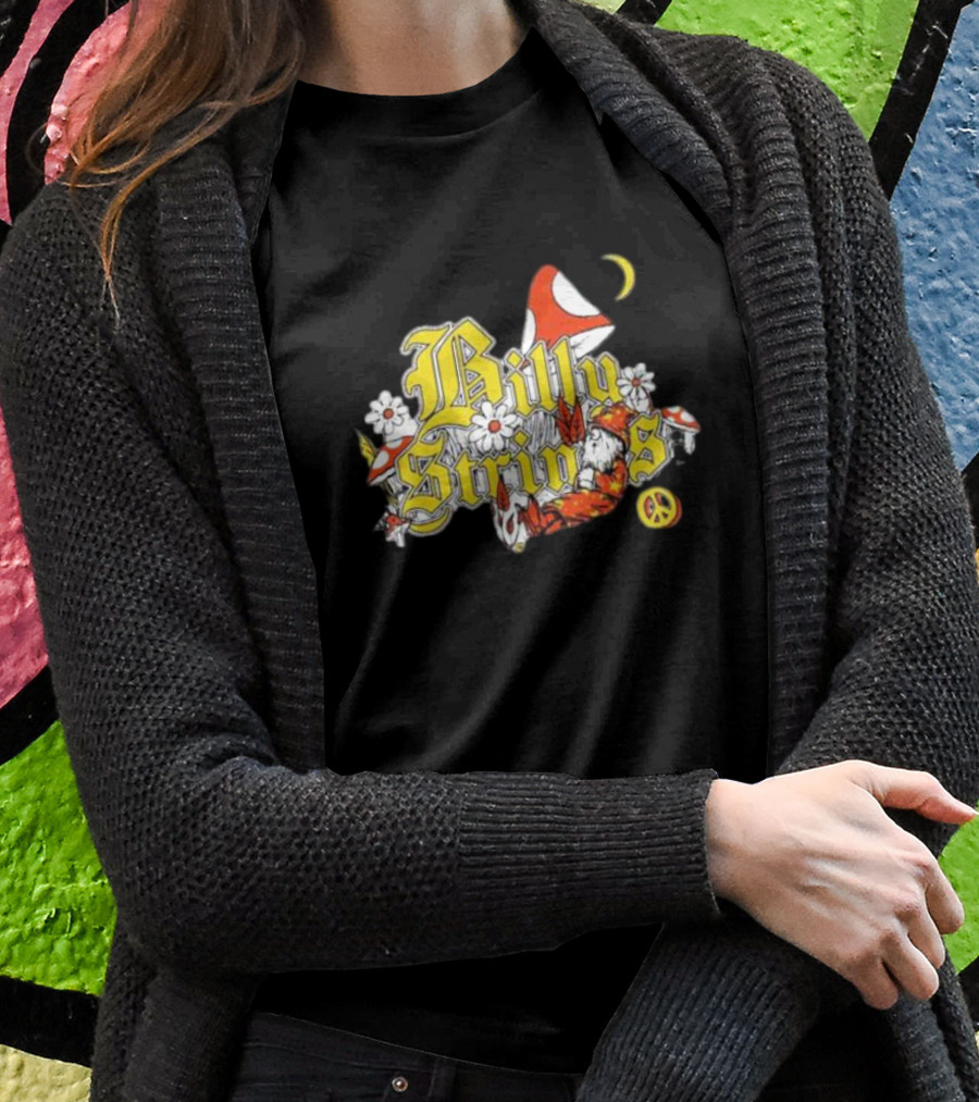 Billy Strings Sleeping Wizard Psychedelic Mushroom Peace Moon Daisies T-Shirt