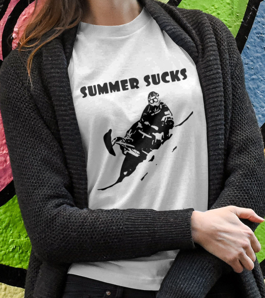 Snowmobile Rider Declares Summer Sucks T-Shirt