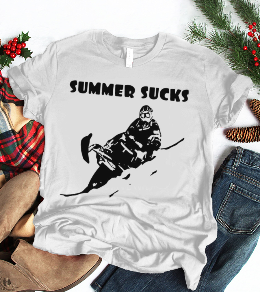 Snowmobile Rider Declares Summer Sucks T-Shirt