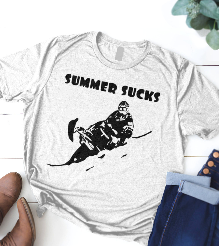 Snowmobile Rider Declares Summer Sucks T-Shirt