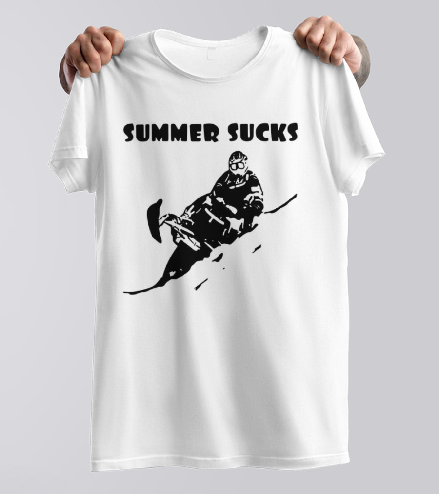 Snowmobile Rider Declares Summer Sucks T-Shirt