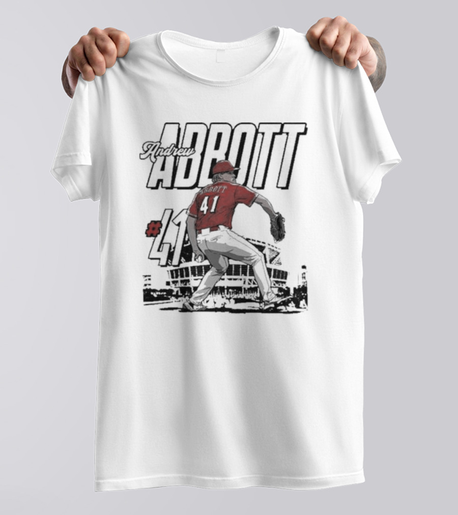 Andrew Abbott #41 Stadium MLBPA T-Shirt
