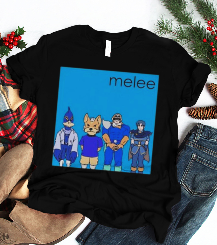 Start GG Shop Melee Blue Album Video Game Characters T-Shirt