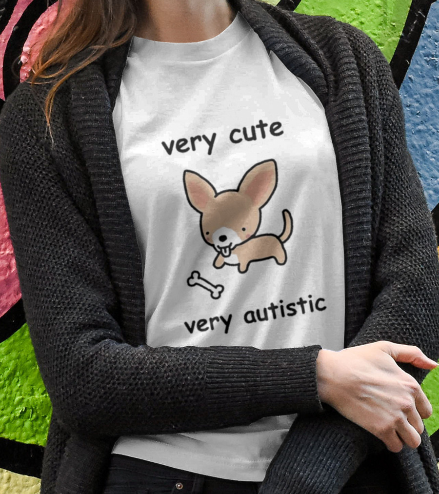 Very Cute Very Autistic Dog With Bone T-Shirt