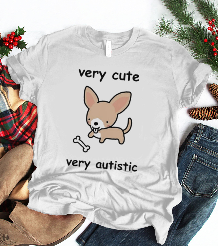 Very Cute Very Autistic Dog With Bone T-Shirt