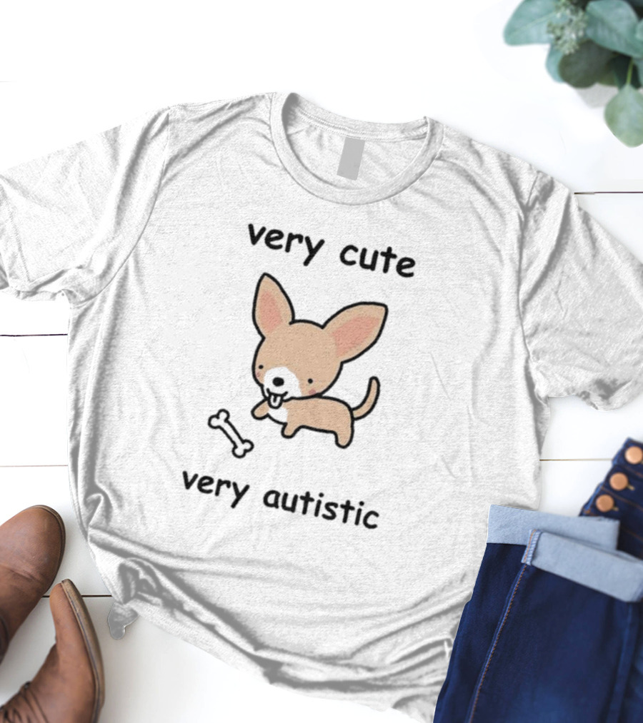 Very Cute Very Autistic Dog With Bone T-Shirt