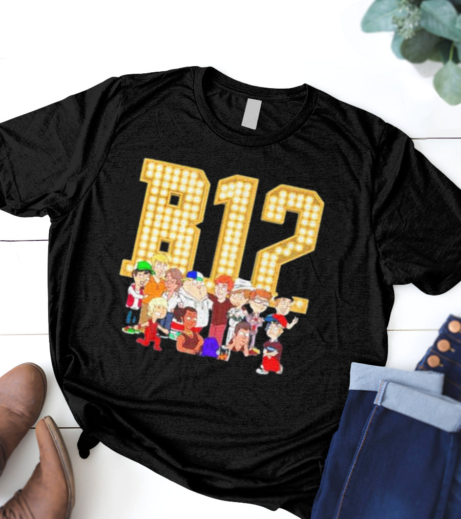 B12 Boys 12 Comic Con Animated Characters Ensemble T-Shirt