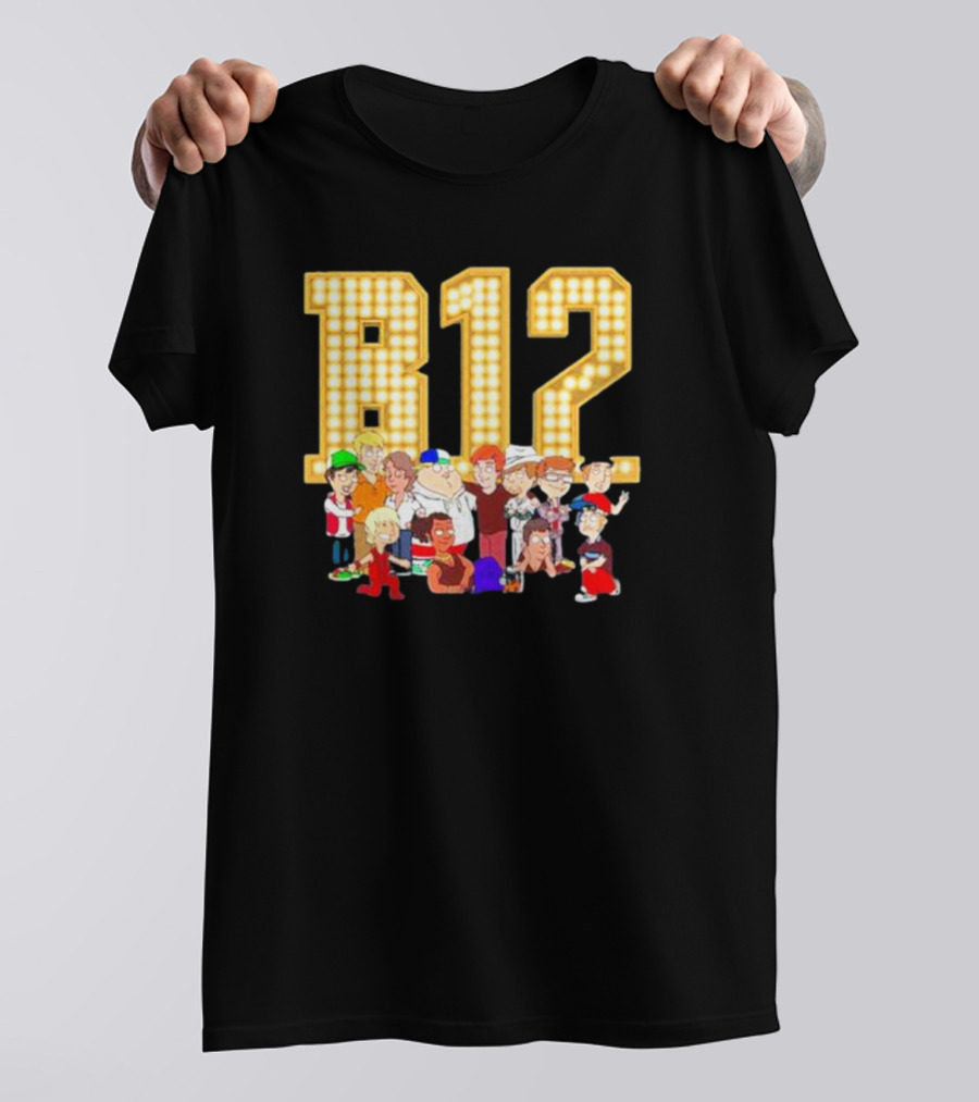 B12 Boys 12 Comic Con Animated Characters Ensemble T-Shirt
