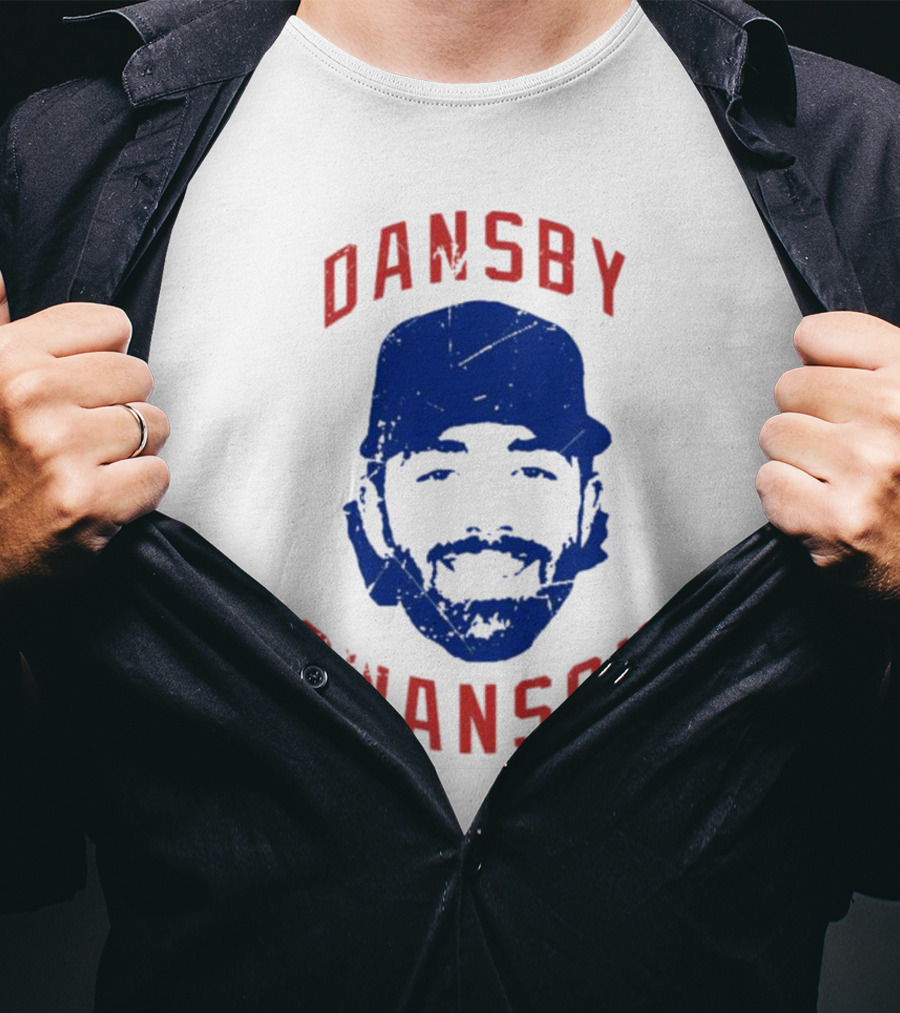 Dansby Swanson Chicago Baseball Portrait Fan T-Shirt