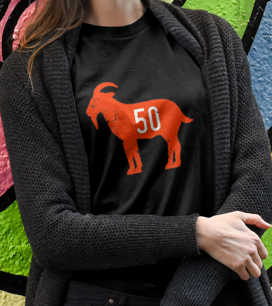 Mike Singletary Goat 50 Chicago Football Fan Iconic Number Legend T-Shirt