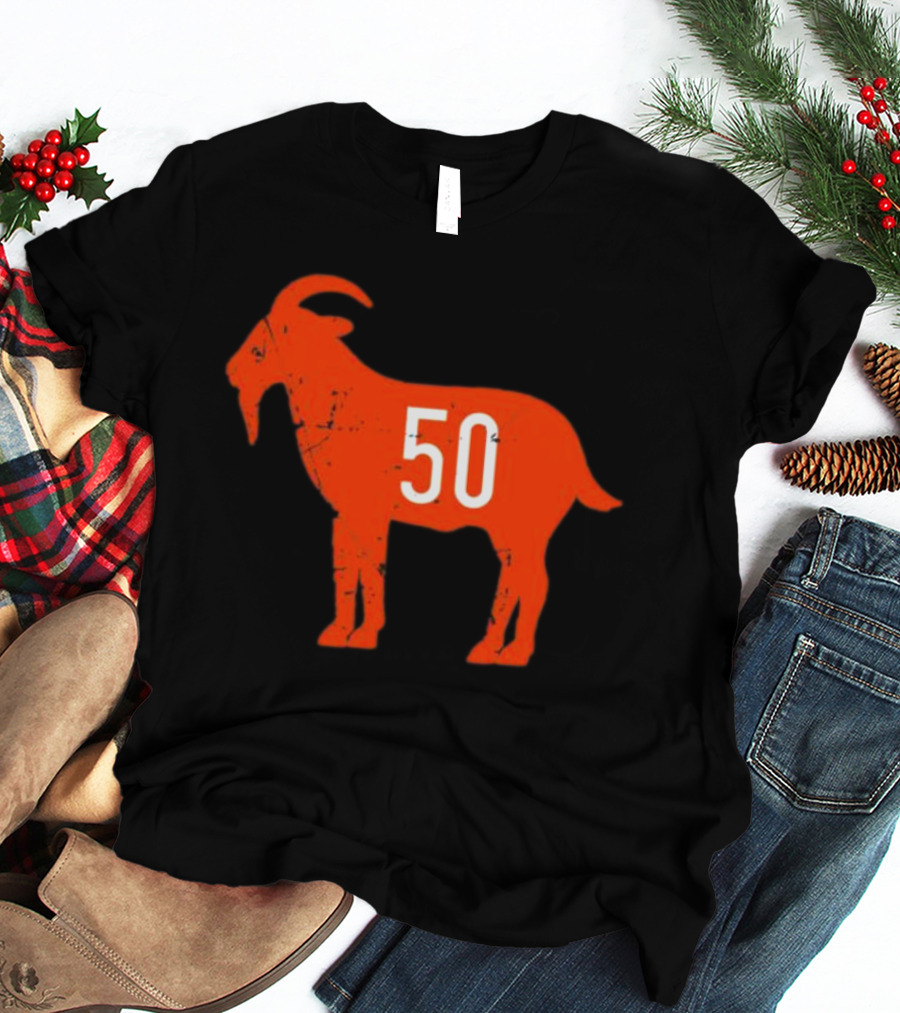 Mike Singletary Goat 50 Chicago Football Fan Iconic Number Legend T-Shirt