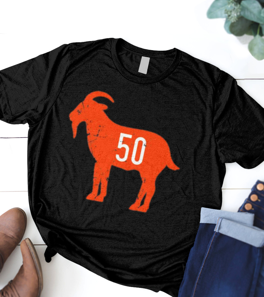 Mike Singletary Goat 50 Chicago Football Fan Iconic Number Legend T-Shirt