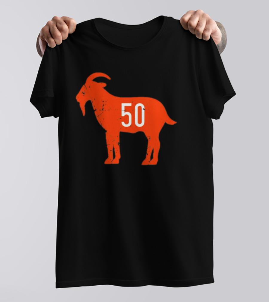 Mike Singletary Goat 50 Chicago Football Fan Iconic Number Legend T-Shirt