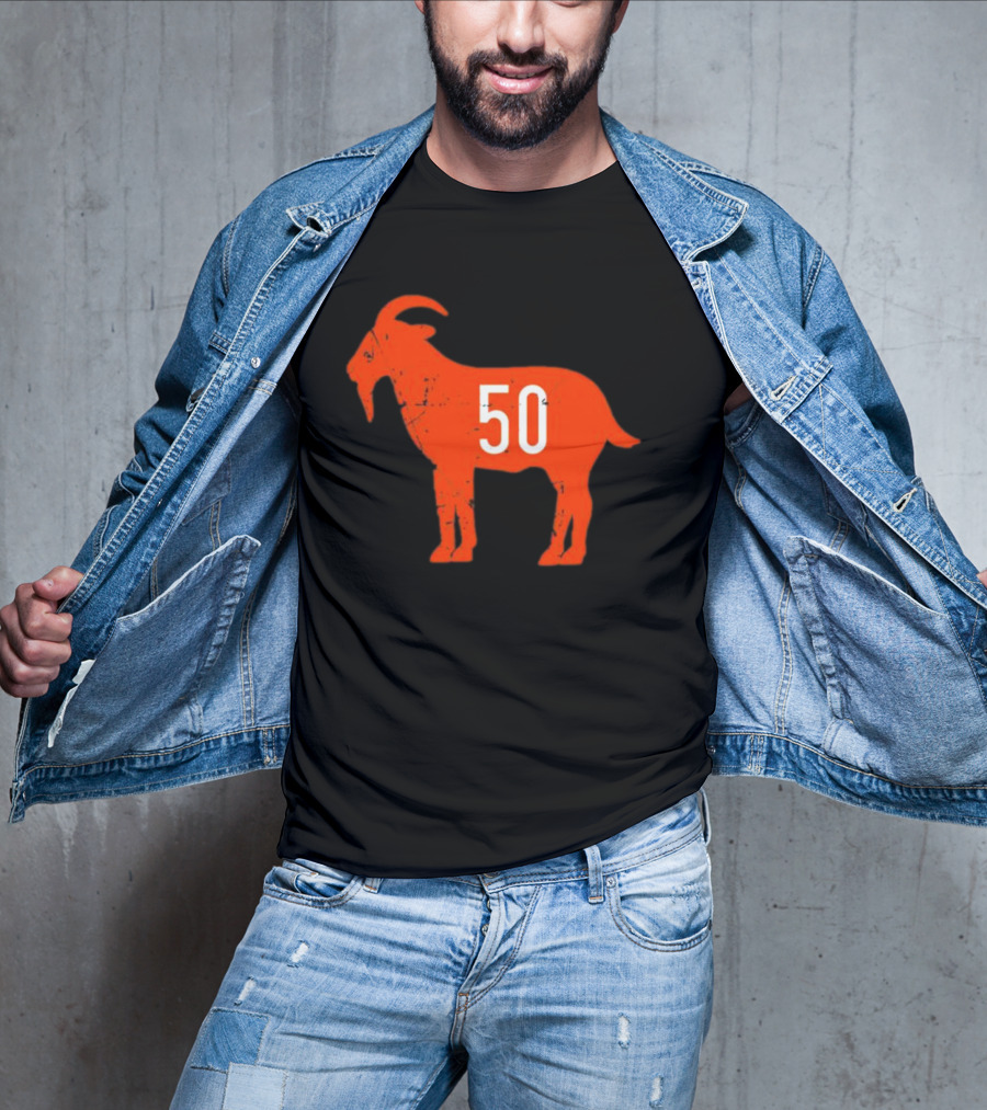 Mike Singletary Goat 50 Chicago Football Fan Iconic Number Legend T-Shirt