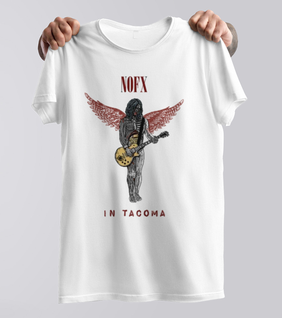 NOFX In Tacoma Angel Winged Guitarist T-Shirt