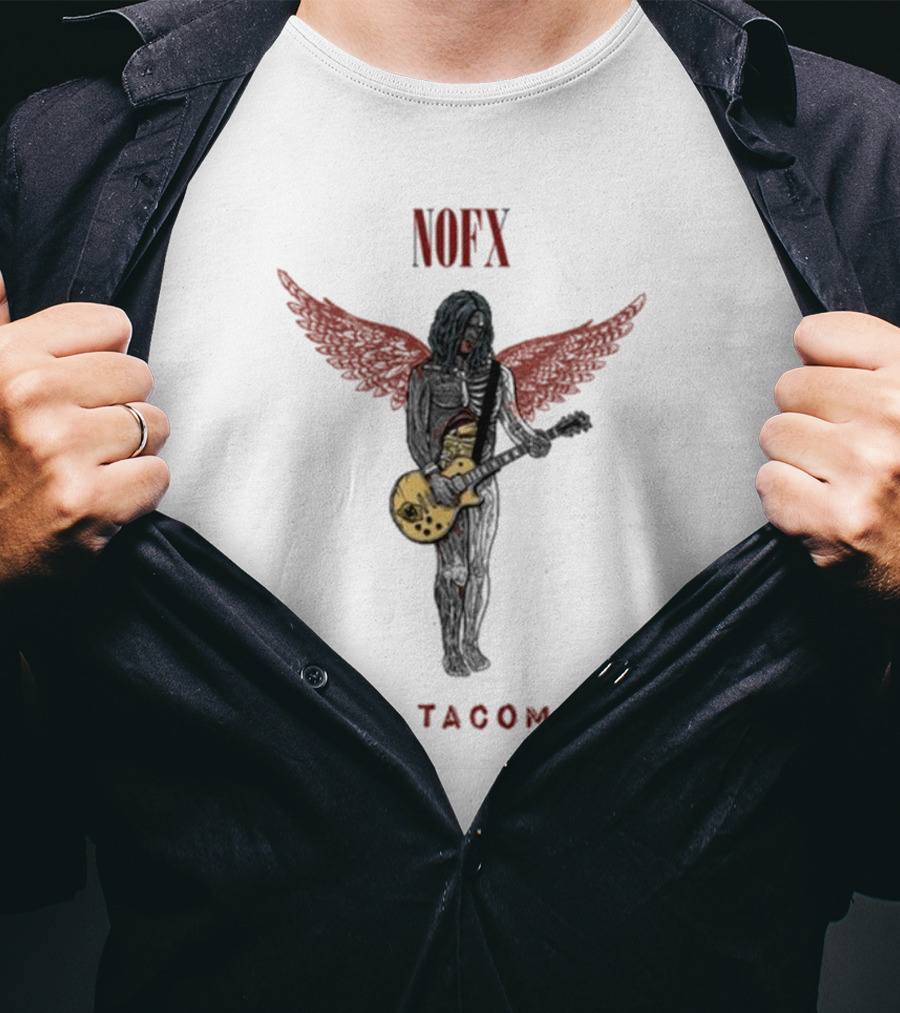 NOFX In Tacoma Angel Winged Guitarist T-Shirt