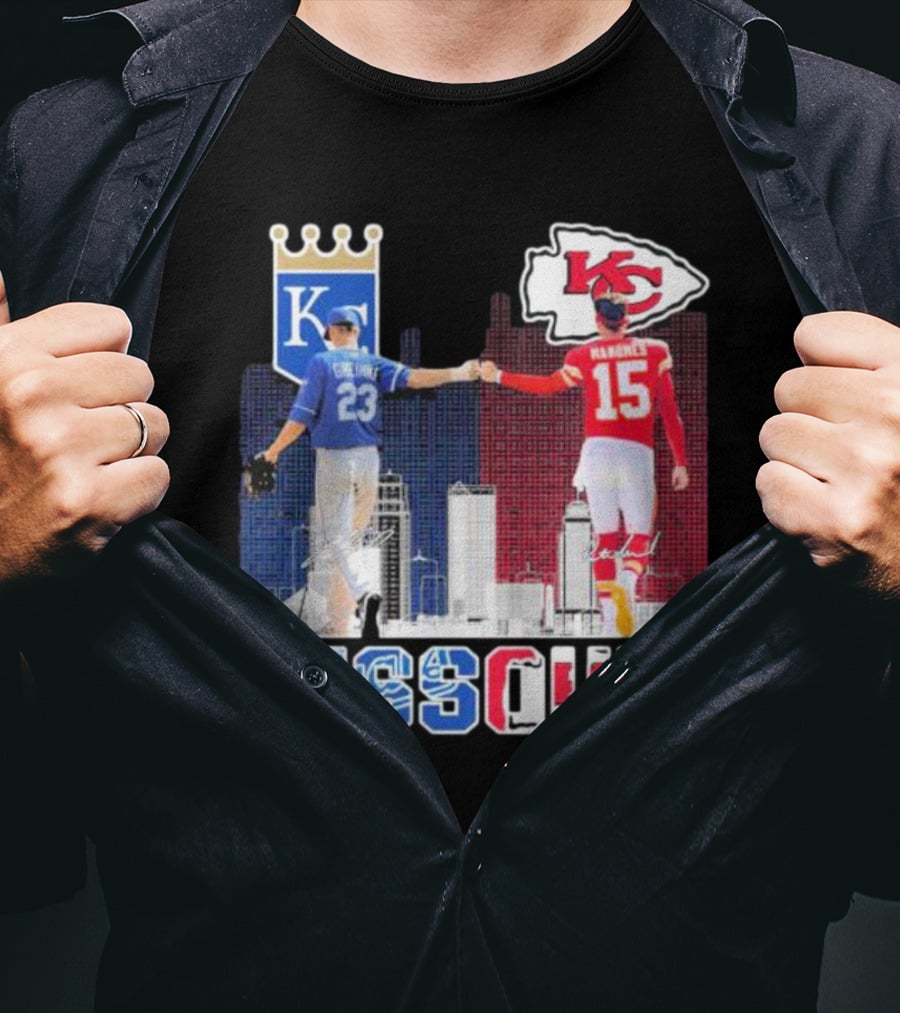 Missouri Kansas City Chiefs Mahomes Royals Greinke T-Shirt