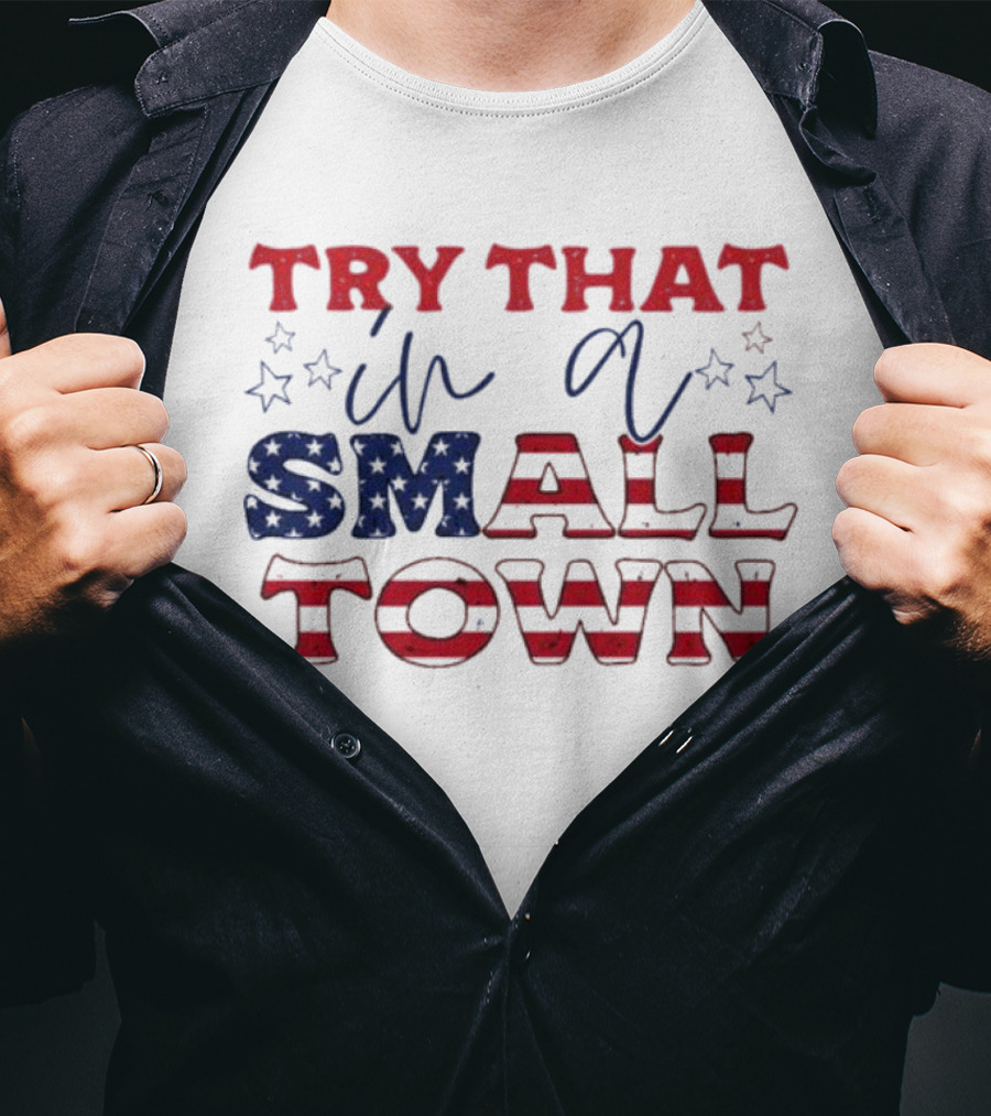 Jason Aldean Try That In A Small Town Red White Blue Stars T-Shirt