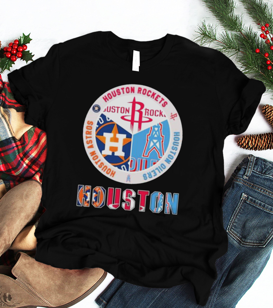 Houston Rockets Astros Oilers Sports Teams T-Shirt