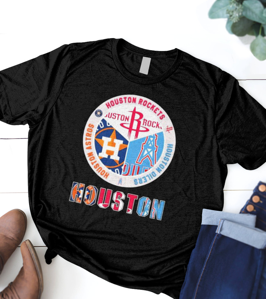 Houston Rockets Astros Oilers Sports Teams T-Shirt
