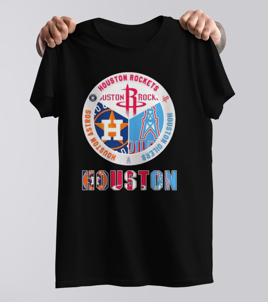 Houston Rockets Astros Oilers Sports Teams T-Shirt