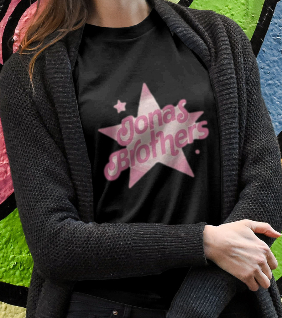 Jonas Brothers Pink Stars Retro T-Shirt