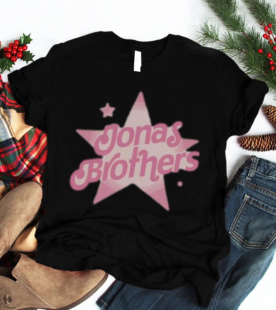 Jonas Brothers Pink Stars Retro T-Shirt