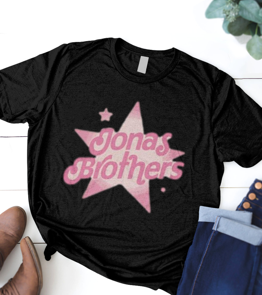 Jonas Brothers Pink Stars Retro T-Shirt