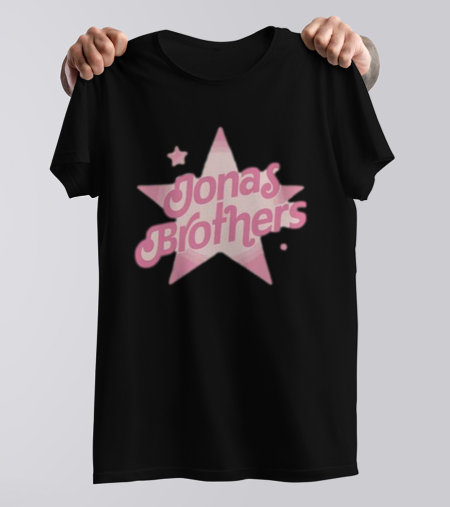 Jonas Brothers Pink Stars Retro T-Shirt