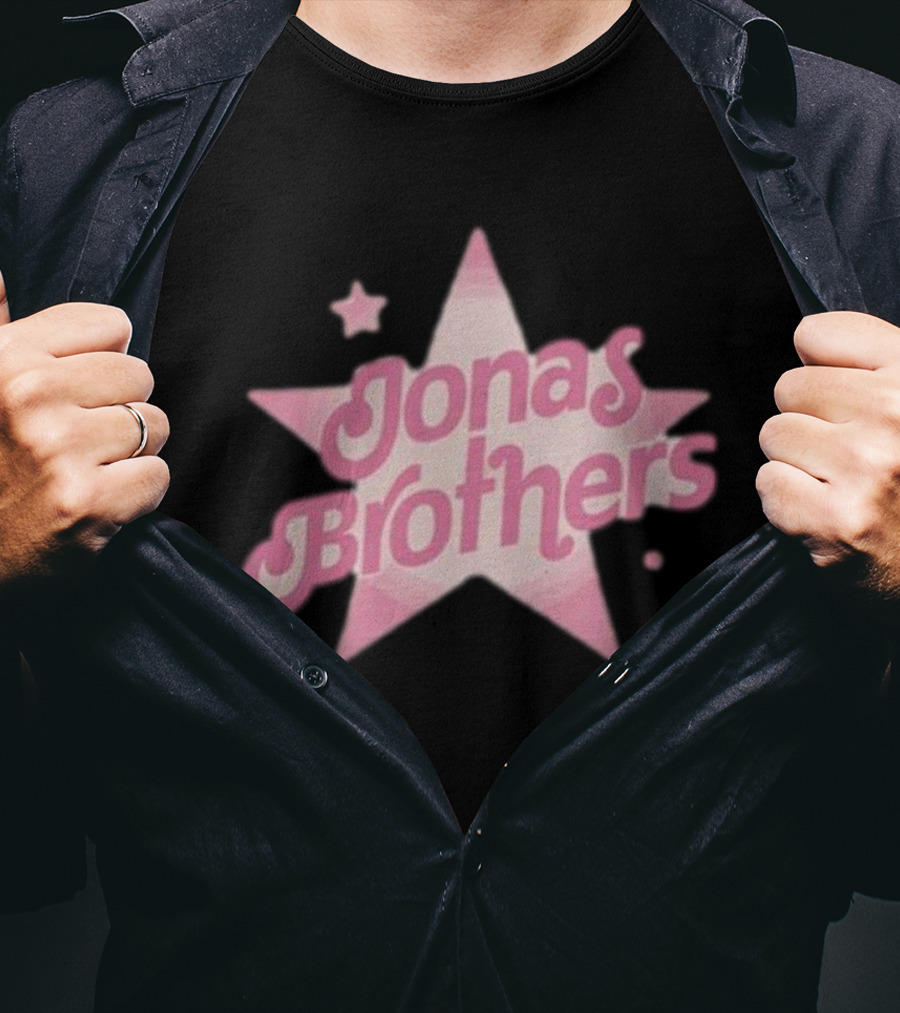 Jonas Brothers Pink Stars Retro T-Shirt