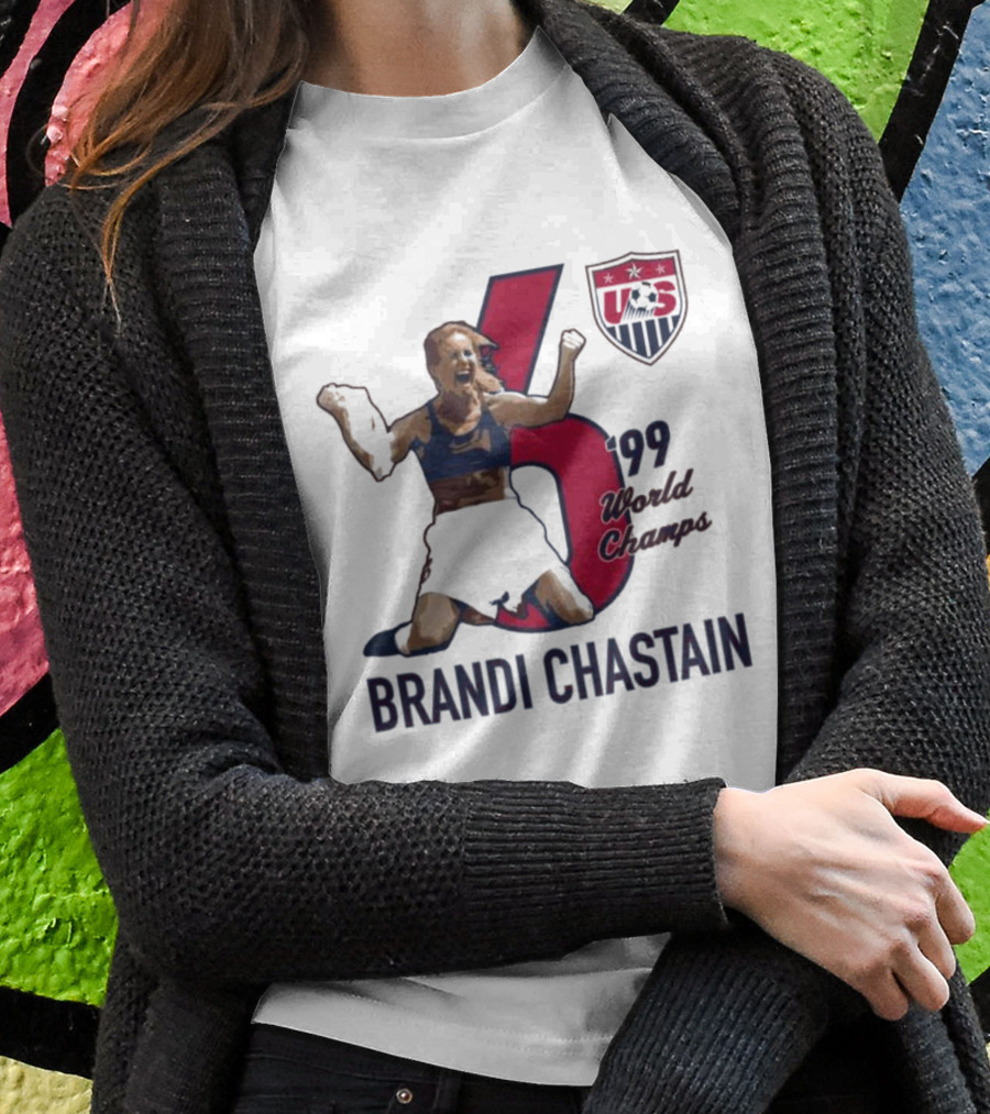 USWNT Brandi Chastain 6 99 World Champs T-Shirt