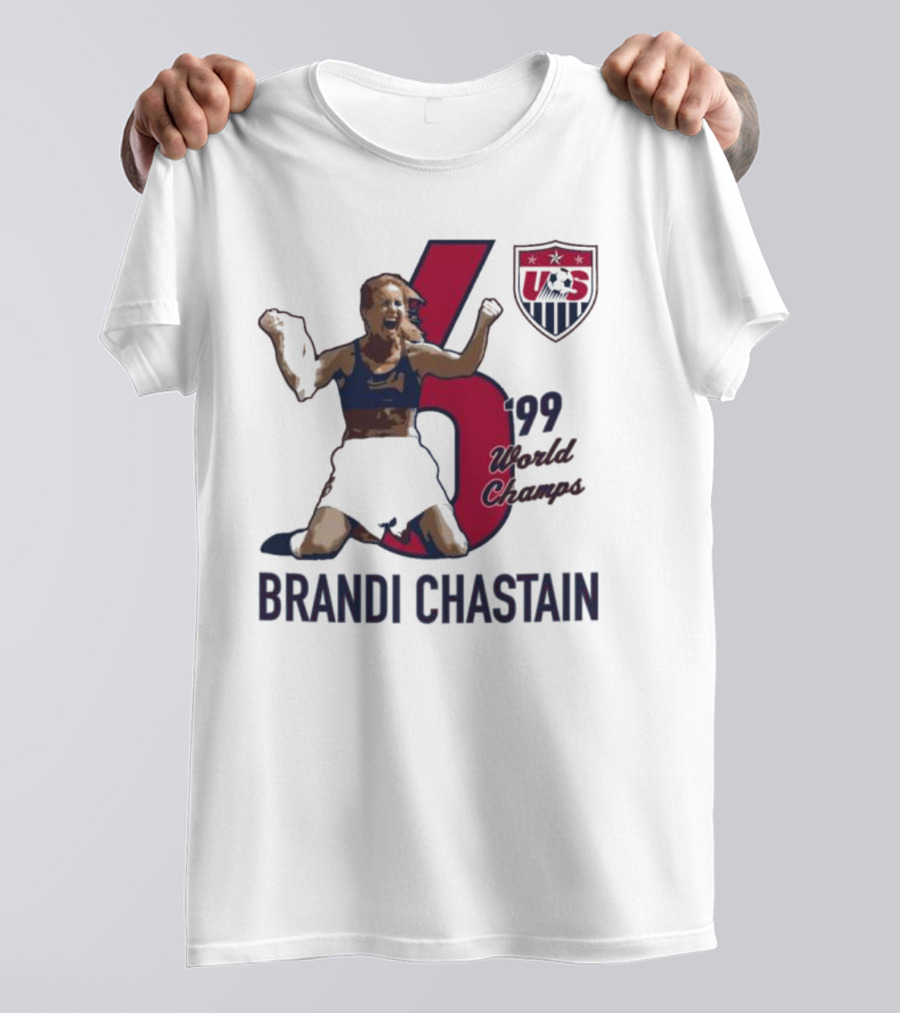 USWNT Brandi Chastain 6 99 World Champs T-Shirt