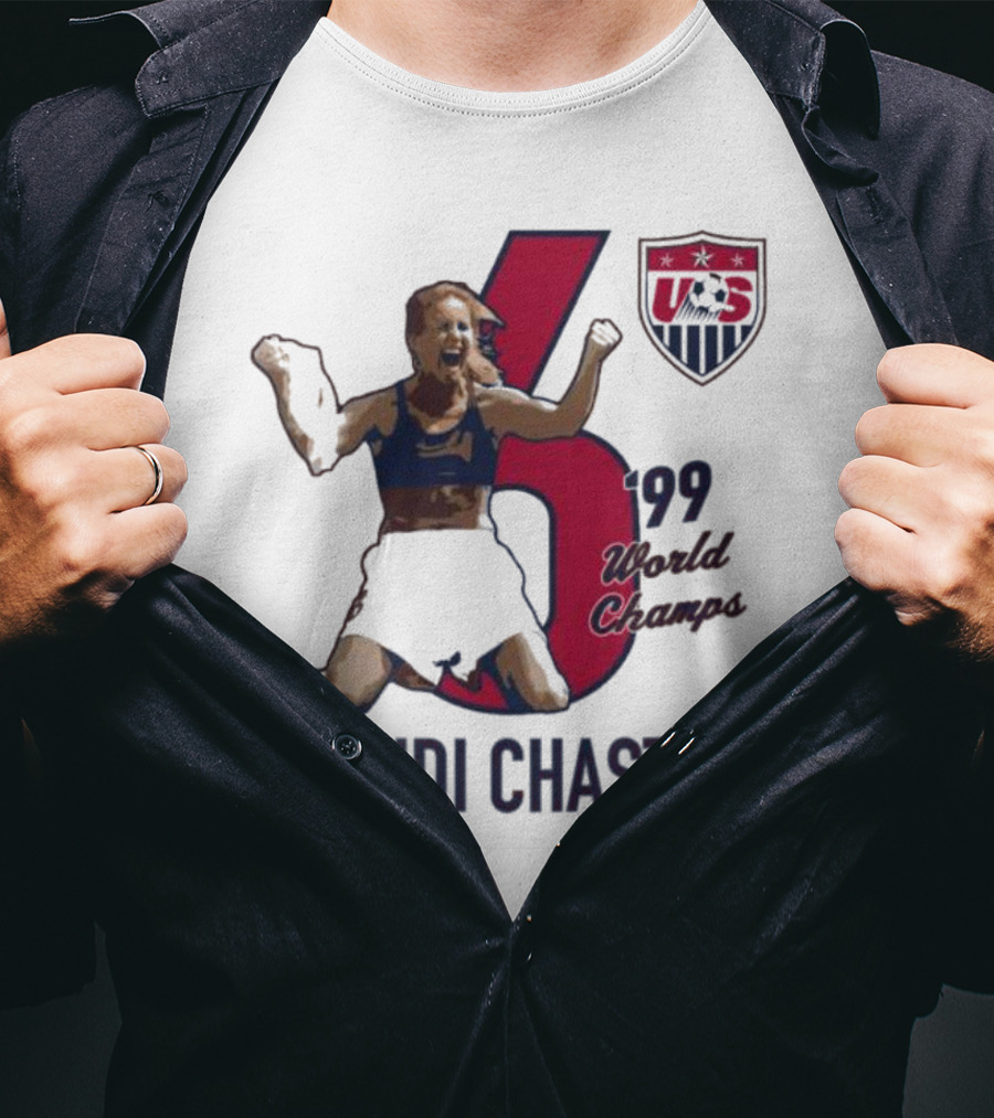 USWNT Brandi Chastain 6 99 World Champs T-Shirt