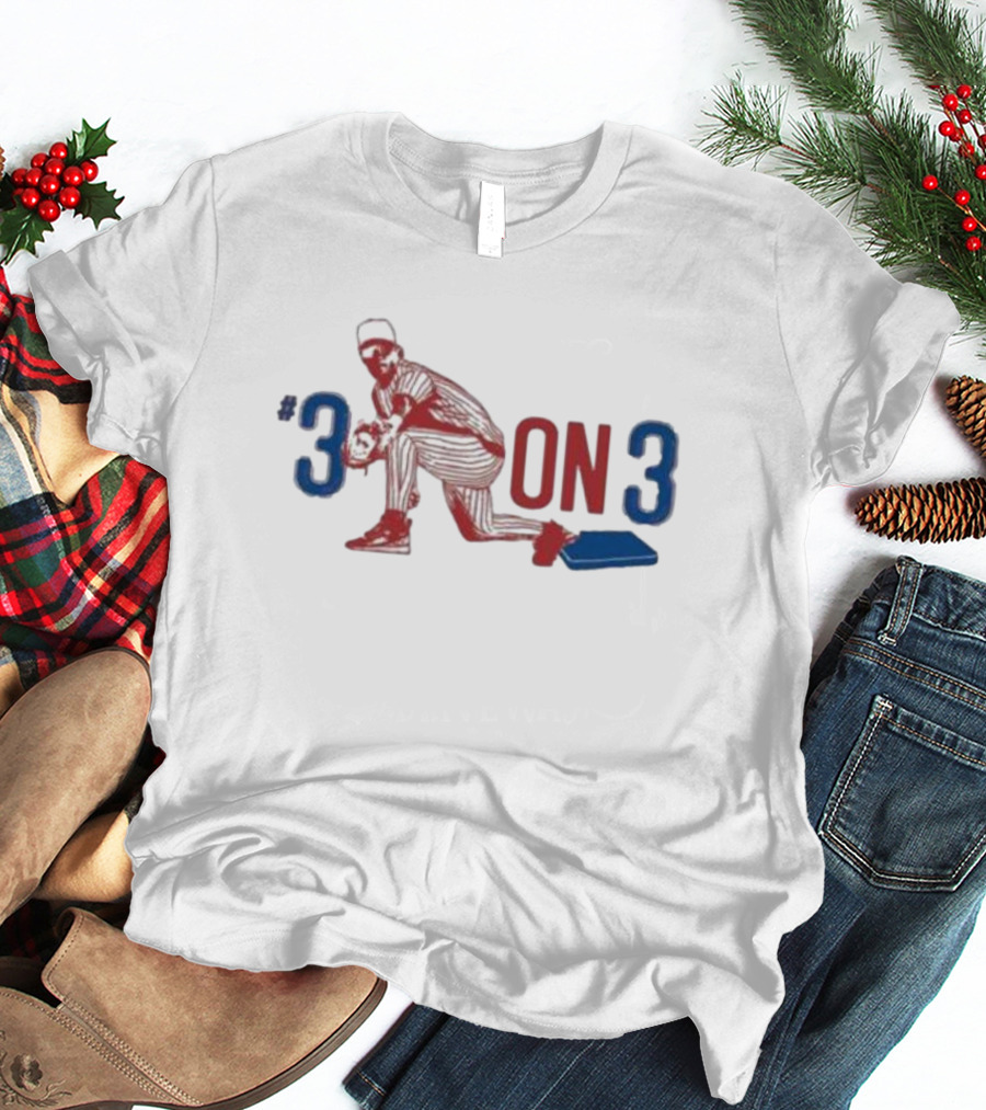 3 On 3 Baseball Player Stance Iconic T-Shirt
