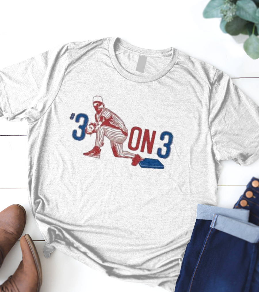 3 On 3 Baseball Player Stance Iconic T-Shirt