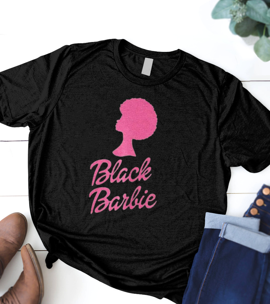Black Barbie Afro Fan T-Shirt