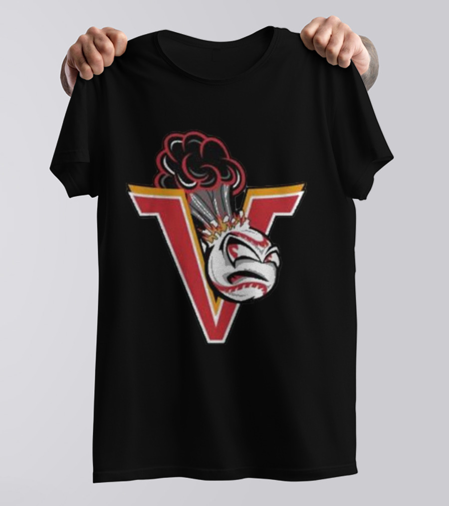 Mavericks Volcanoes Alternate Logo V-Eruption Baseball Mascot T-Shirt