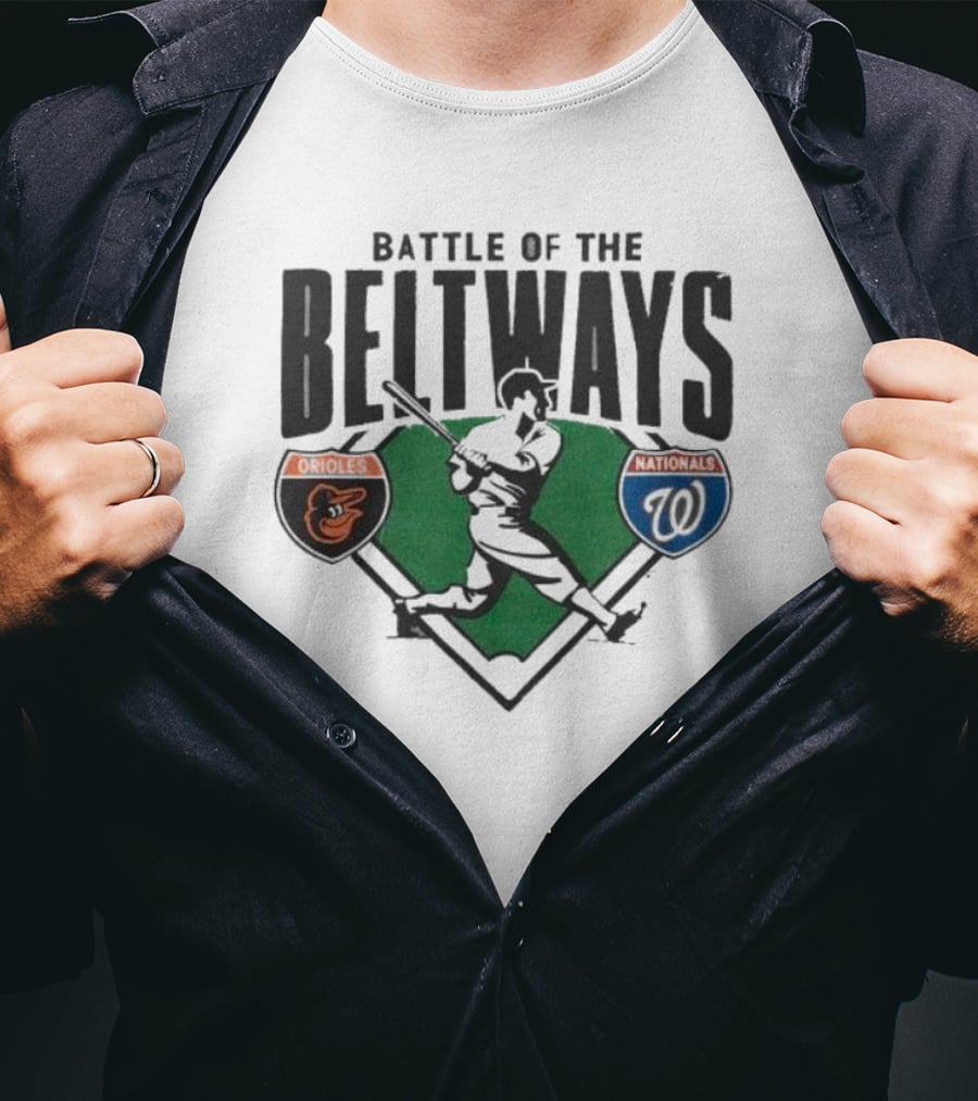 Battle Of The Beltways Orioles Nationals Baseball Rivalry Matchup T-Shirt
