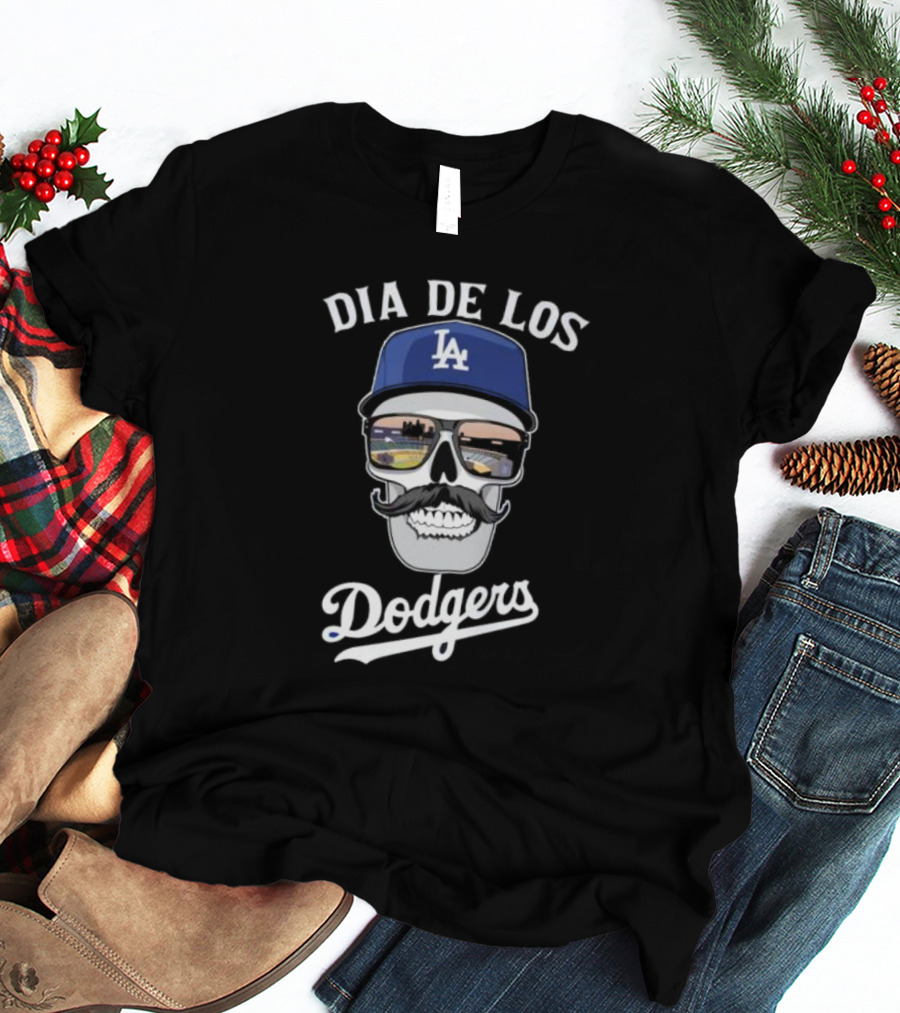 Dia De Los Dodgers LA Skull T-Shirt