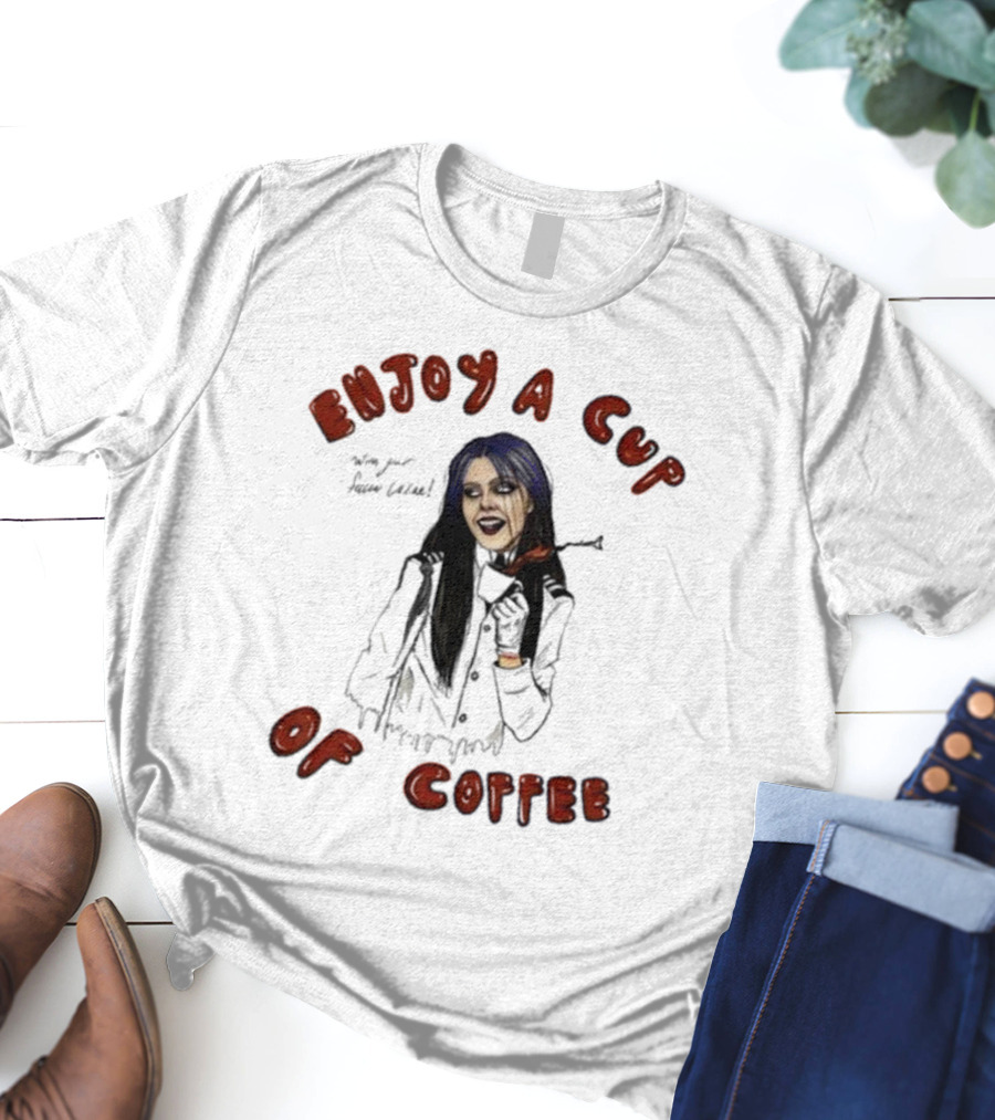 Enjoy A Cup Of Coffee Kim Dracula Halloween T-Shirt