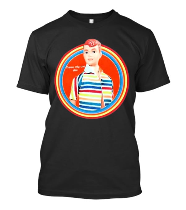 Sitcomabed Theres Only One Allan Retro Striped Doll T-Shirt