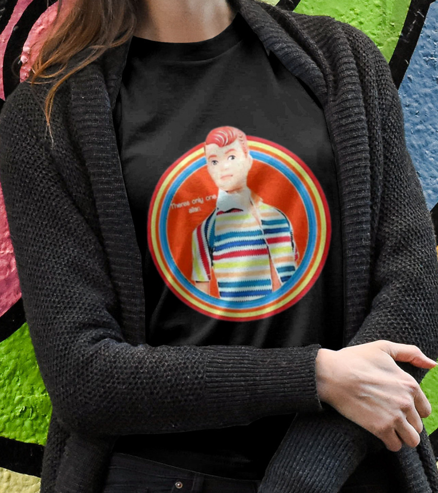 Sitcomabed Theres Only One Allan Retro Striped Doll T-Shirt