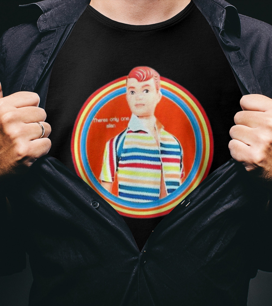 Sitcomabed Theres Only One Allan Retro Striped Doll T-Shirt