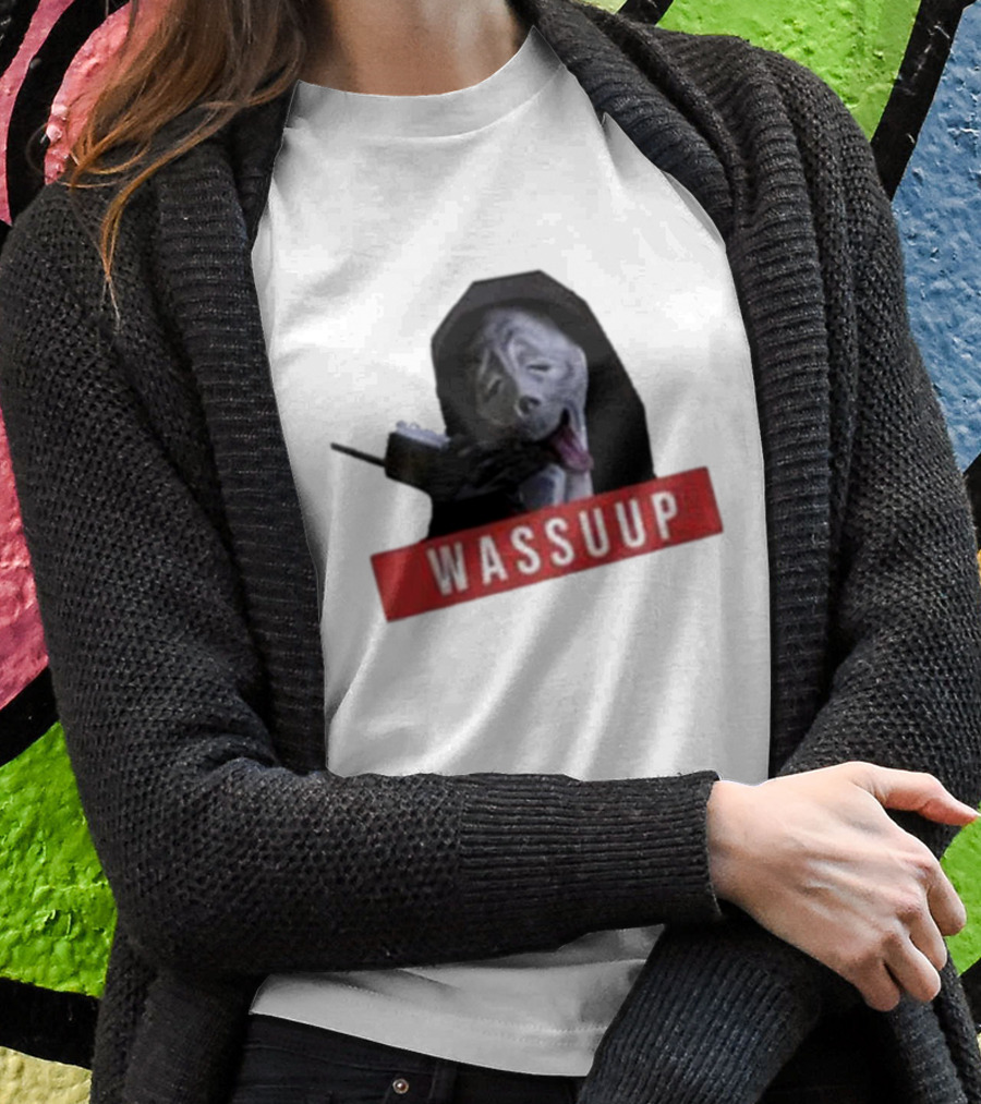 Wassup Ghostface Parody New Skeleton T-Shirt