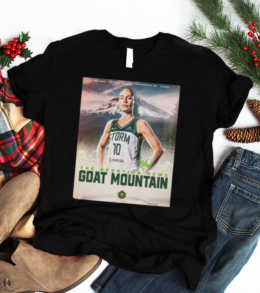 Sue Bird The Sporting News GOAT Mountain Storm 10 T-Shirt