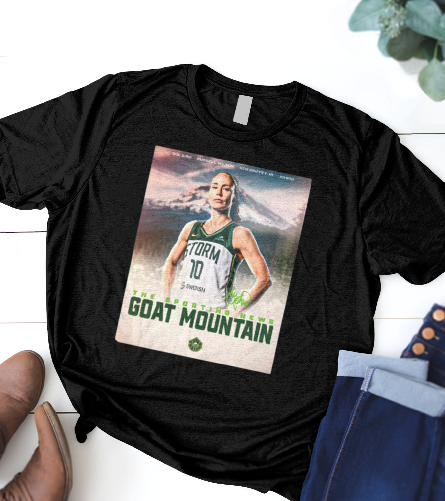 Sue Bird The Sporting News GOAT Mountain Storm 10 T-Shirt
