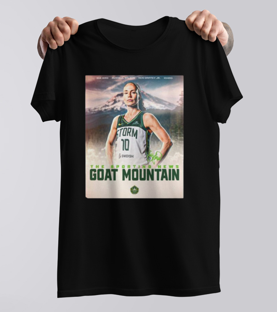 Sue Bird The Sporting News GOAT Mountain Storm 10 T-Shirt